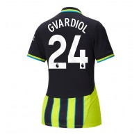 Maglia Calcio Manchester City Josko Gvardiol #24 Seconda Divisa Donna 2024-25 Manica Corta